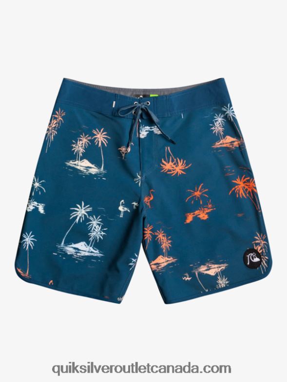CA Quiksilver Men SurfSilk Scallop 19 Boardshorts majolica blue TX4R21492