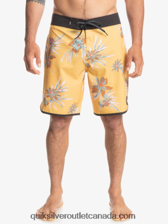 CA Quiksilver Men SurfSilk Scallop 19 Boardshorts ochre TX4R21491