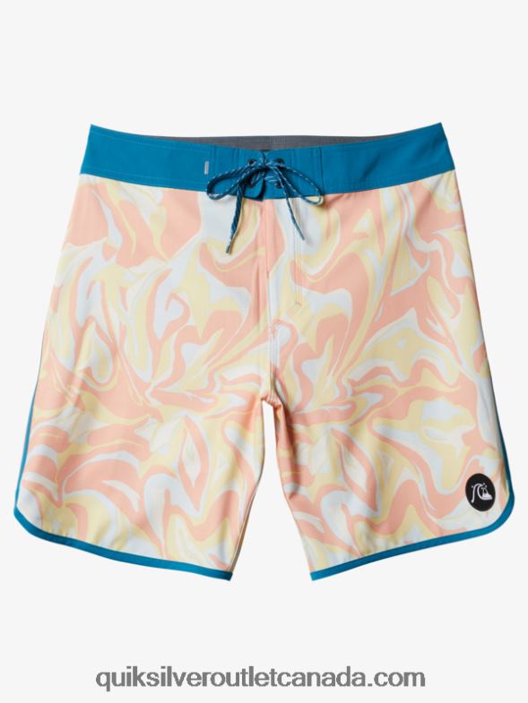 CA Quiksilver Men SurfSilk Scallop 19 Boardshorts peach pink TX4R21499