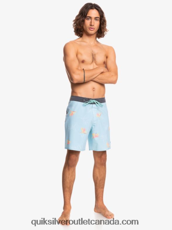 CA Quiksilver Men SurfSilk Washed 18 Boardshorts angel blue TX4R21760