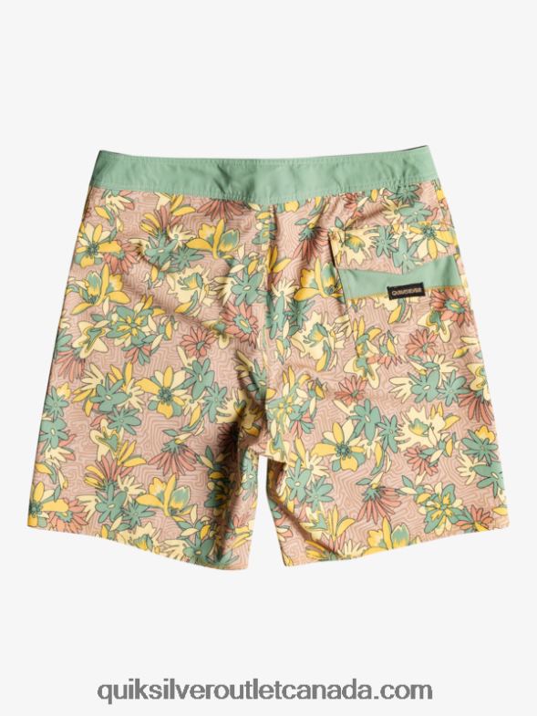 CA Quiksilver Men SurfSilk Washed 18 Boardshorts golden rod TX4R21754