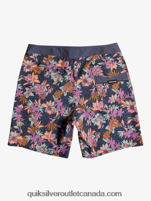 CA Quiksilver Men SurfSilk Washed 18 Boardshorts iron gate TX4R21756
