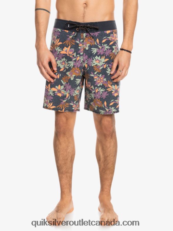 CA Quiksilver Men SurfSilk Washed 18 Boardshorts iron gate TX4R21756