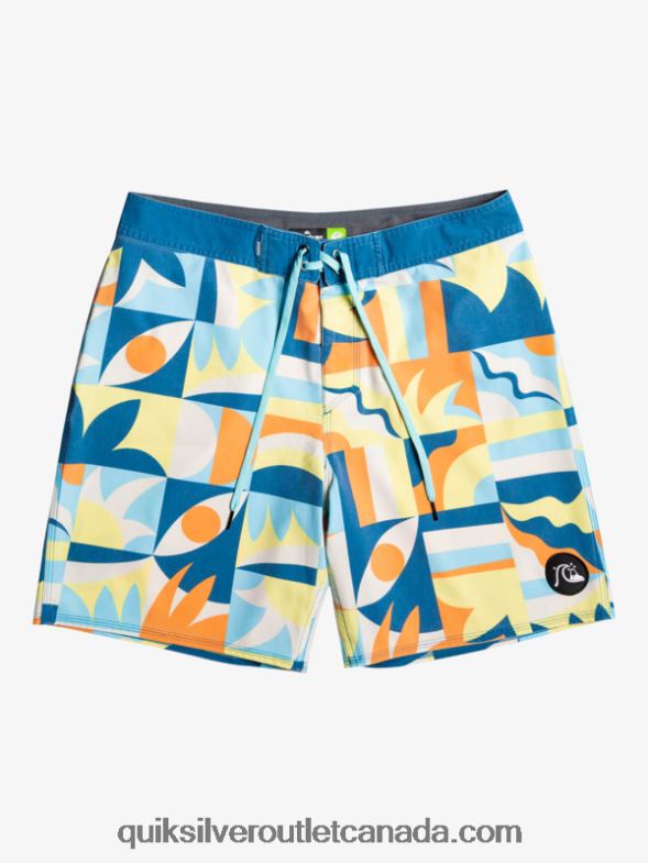 CA Quiksilver Men SurfSilk Washed 18 Boardshorts seaport TX4R21759