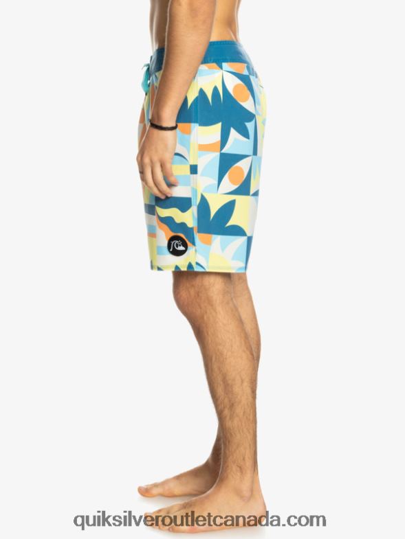 CA Quiksilver Men SurfSilk Washed 18 Boardshorts seaport TX4R21759