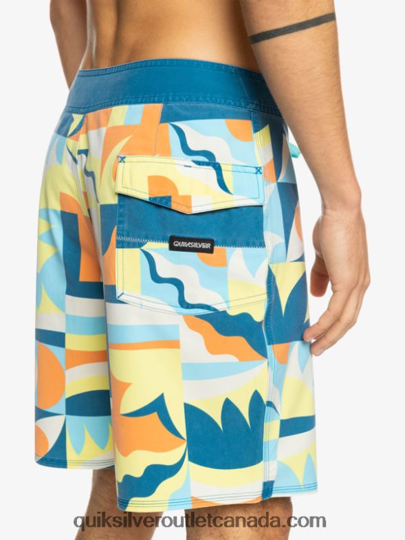 CA Quiksilver Men SurfSilk Washed 18 Boardshorts seaport TX4R21759