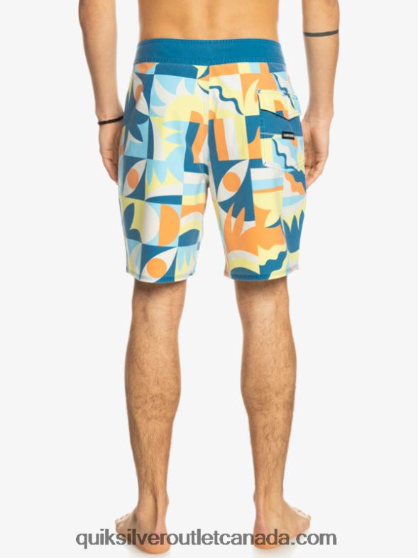 CA Quiksilver Men SurfSilk Washed 18 Boardshorts seaport TX4R21759