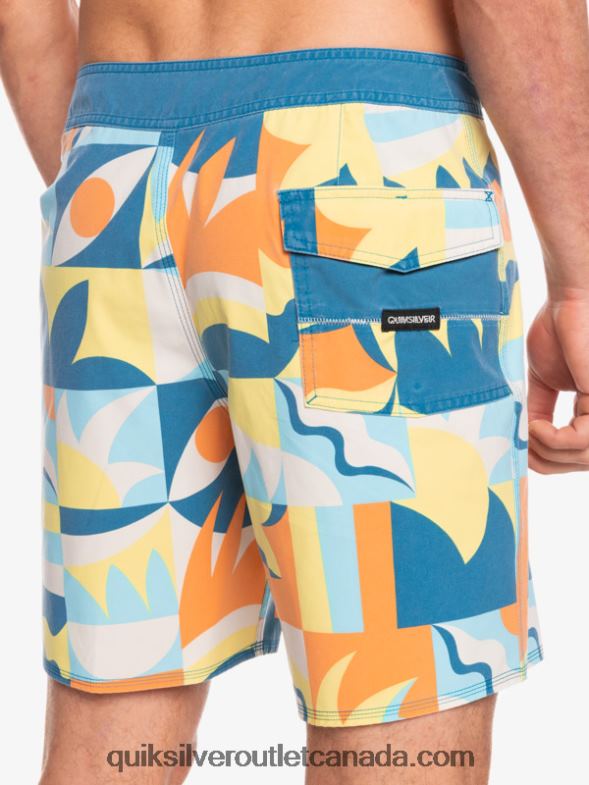 CA Quiksilver Men SurfSilk Washed 18 Boardshorts seaport TX4R21759
