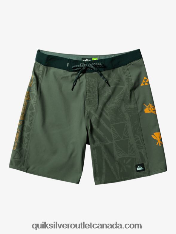 CA Quiksilver Men Surfsilk Arch Hawaii 19 Boardshorts thyme TX4R2638