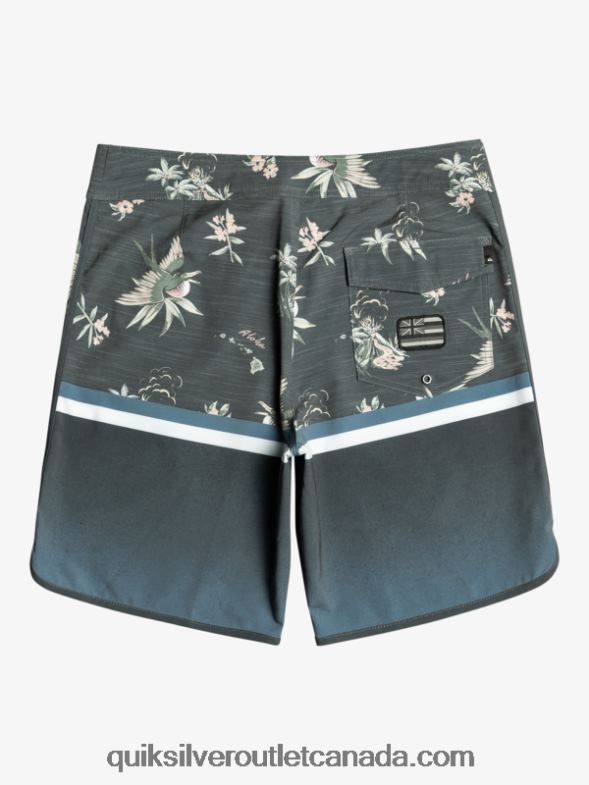 CA Quiksilver Men Surfsilk Division Scallop 19 Boardshorts bering sea TX4R21397