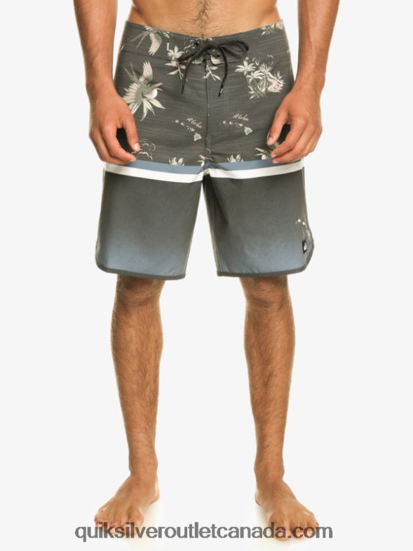 CA Quiksilver Men Surfsilk Division Scallop 19 Boardshorts bering sea TX4R21397