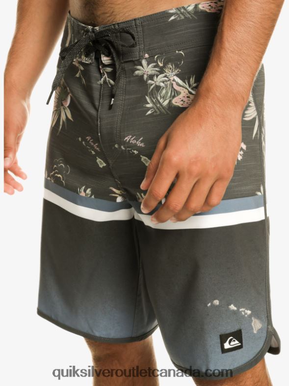 CA Quiksilver Men Surfsilk Division Scallop 19 Boardshorts bering sea TX4R21397