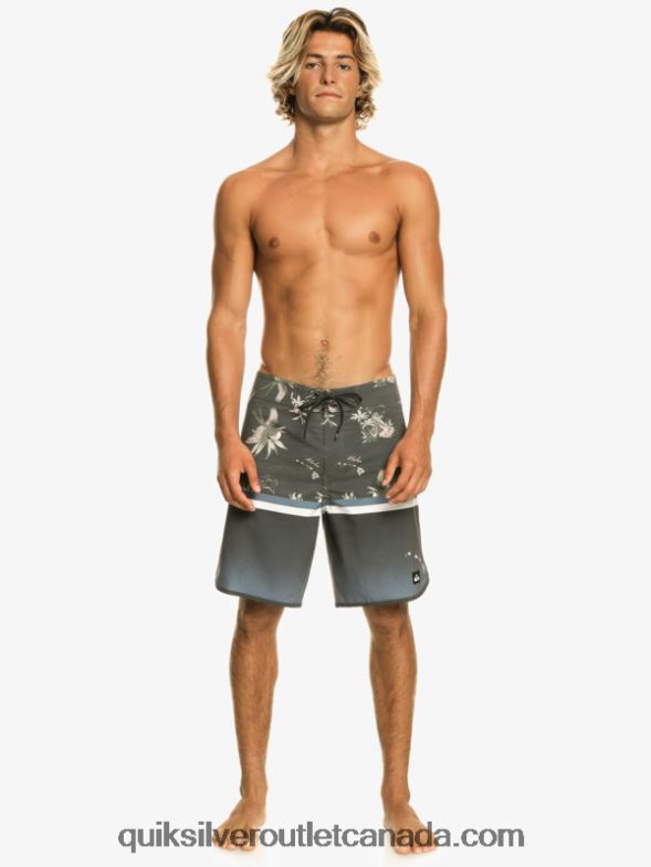 CA Quiksilver Men Surfsilk Division Scallop 19 Boardshorts bering sea TX4R21397