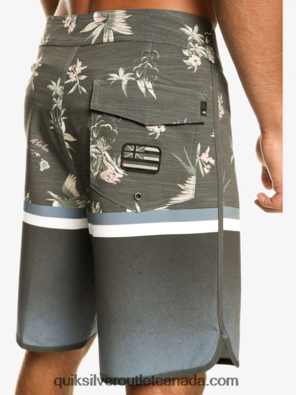 CA Quiksilver Men Surfsilk Division Scallop 19 Boardshorts bering sea TX4R21397