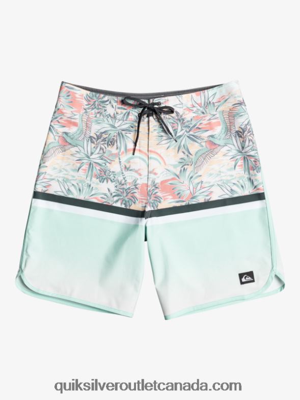 CA Quiksilver Men Surfsilk Division Scallop 19 Boardshorts sky blue TX4R21396