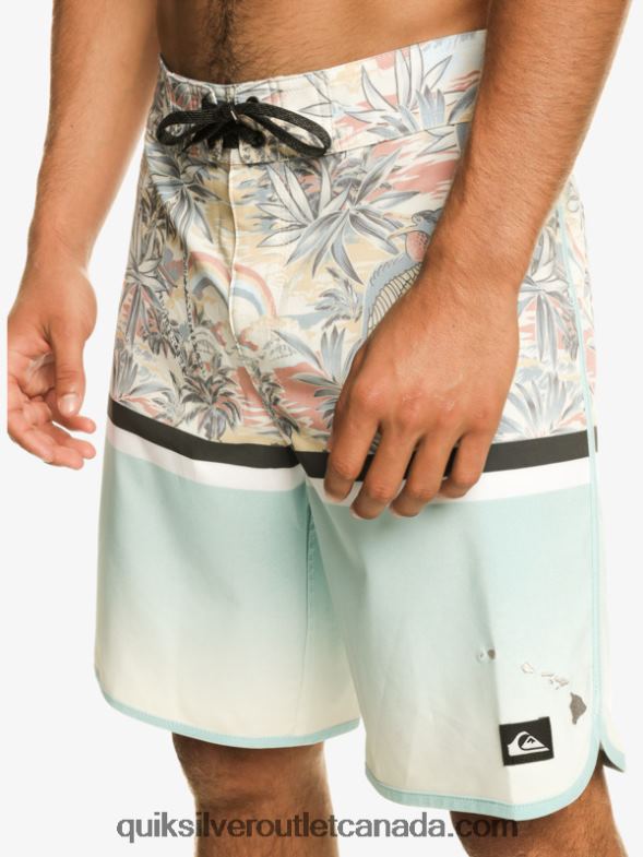 CA Quiksilver Men Surfsilk Division Scallop 19 Boardshorts sky blue TX4R21396