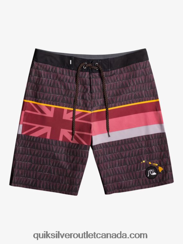 CA Quiksilver Men Surfsilk Faded Stripe 20 Boardshorts ruby wine TX4R21605