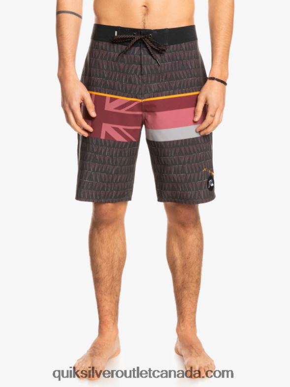 CA Quiksilver Men Surfsilk Faded Stripe 20 Boardshorts ruby wine TX4R21605