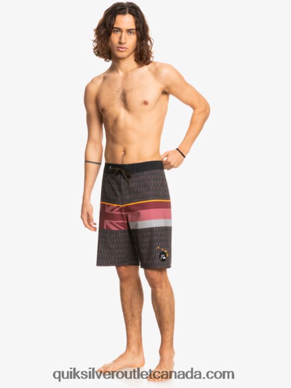 CA Quiksilver Men Surfsilk Faded Stripe 20 Boardshorts ruby wine TX4R21605