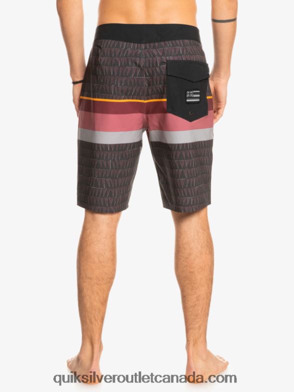 CA Quiksilver Men Surfsilk Faded Stripe 20 Boardshorts ruby wine TX4R21605