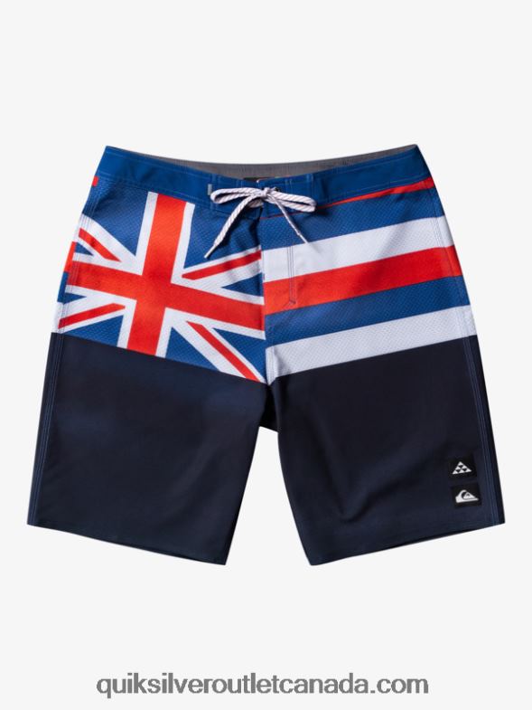CA Quiksilver Men Surfsilk Hawaii Pride 20 Boardshorts navy blazer TX4R2182