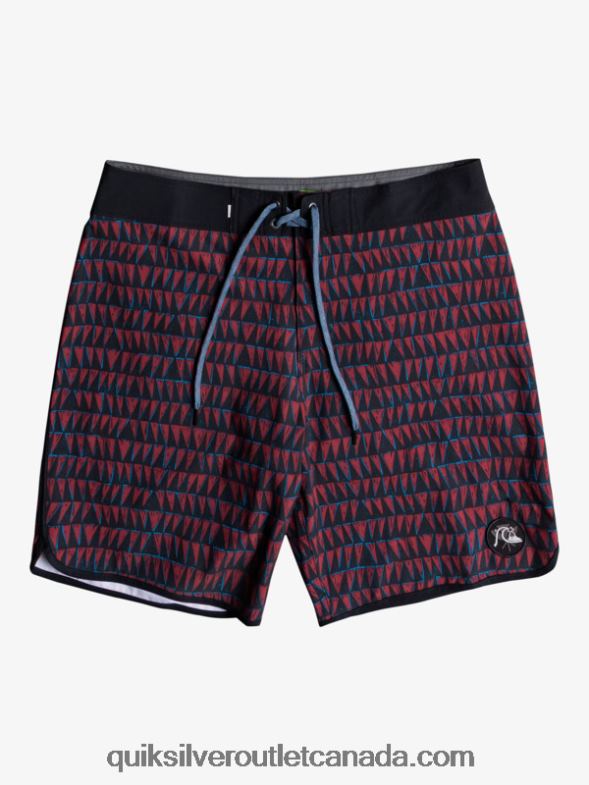 CA Quiksilver Men Surfsilk Hawaii Scallop 19 Boardshorts ruby wine TX4R21322