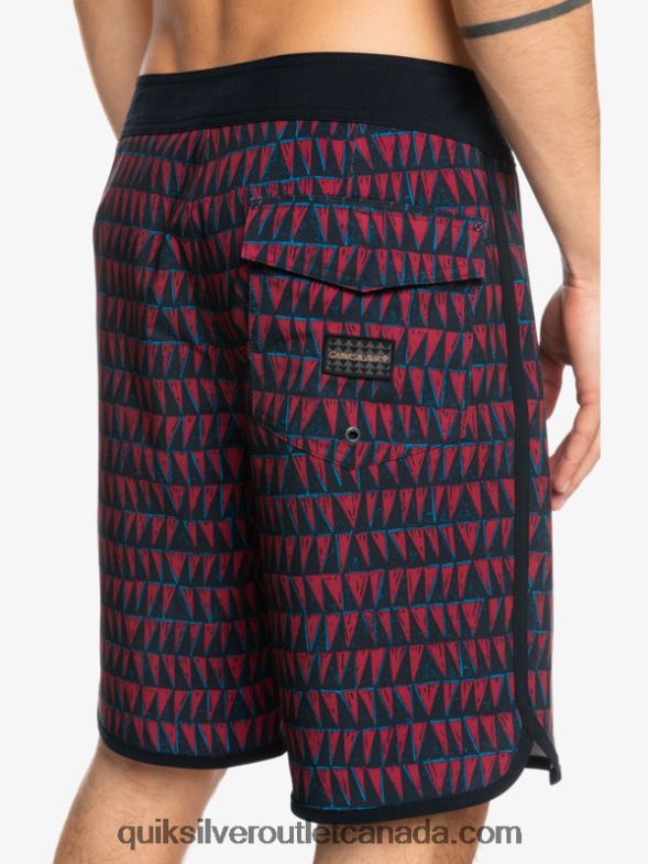 CA Quiksilver Men Surfsilk Hawaii Scallop 19 Boardshorts ruby wine TX4R21322