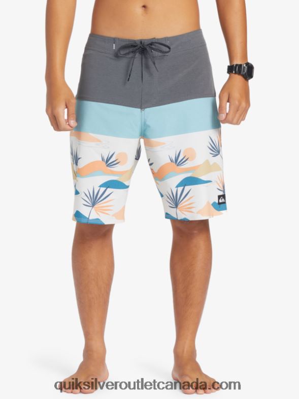 CA Quiksilver Men Surfsilk Panel 20 Boardshorts iron gate TX4R2133