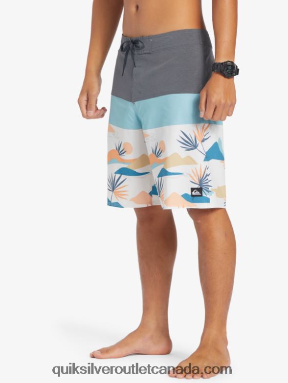 CA Quiksilver Men Surfsilk Panel 20 Boardshorts iron gate TX4R2133