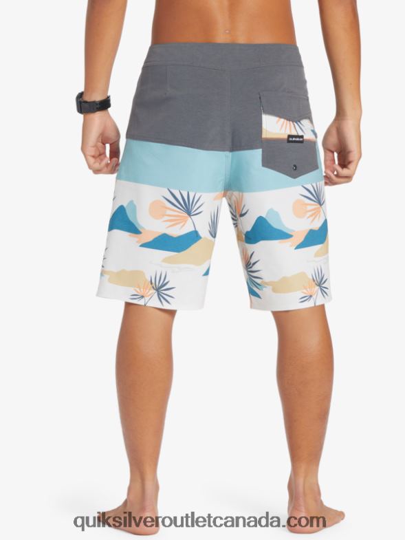 CA Quiksilver Men Surfsilk Panel 20 Boardshorts iron gate TX4R2133