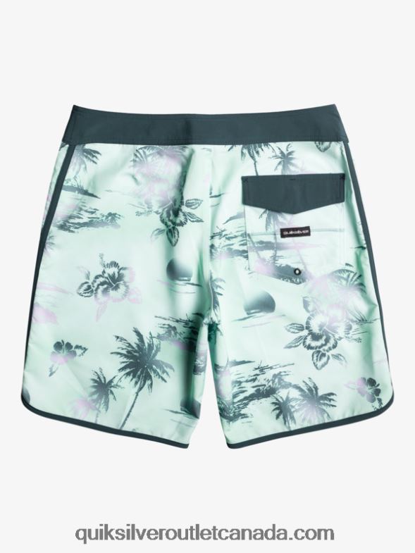 CA Quiksilver Men Surfsilk Scallop 19 Boardshorts beach glass TX4R2222