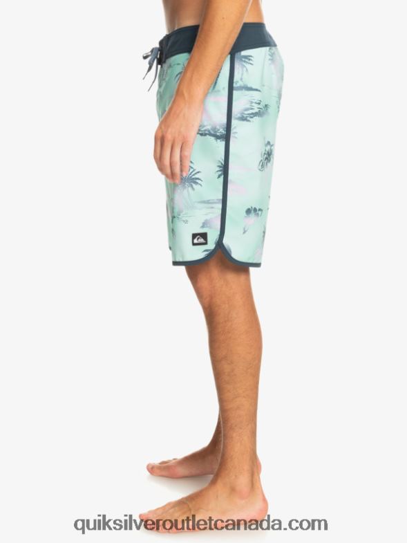 CA Quiksilver Men Surfsilk Scallop 19 Boardshorts beach glass TX4R2222