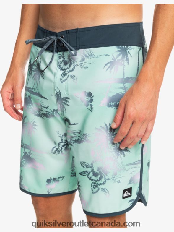 CA Quiksilver Men Surfsilk Scallop 19 Boardshorts beach glass TX4R2222