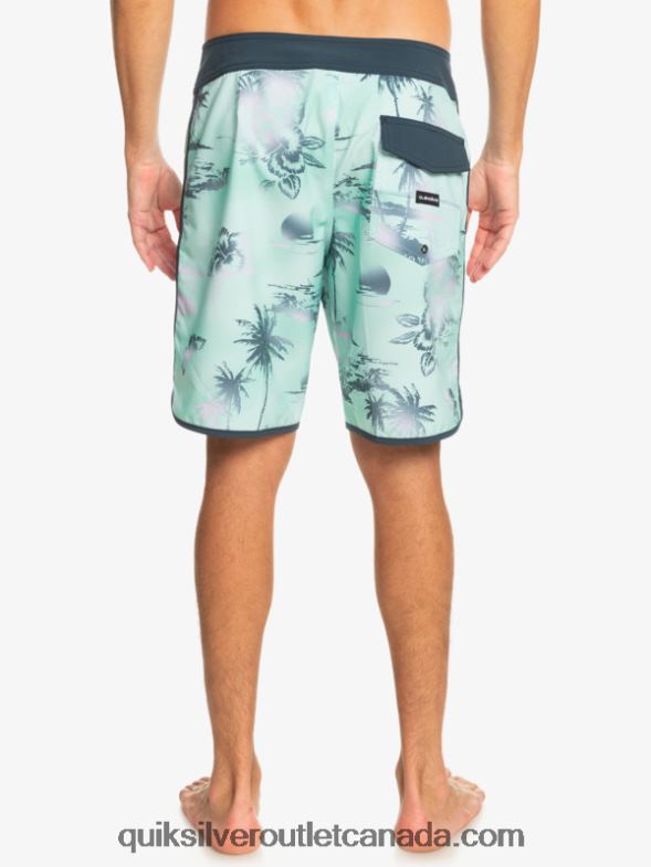 CA Quiksilver Men Surfsilk Scallop 19 Boardshorts beach glass TX4R2222