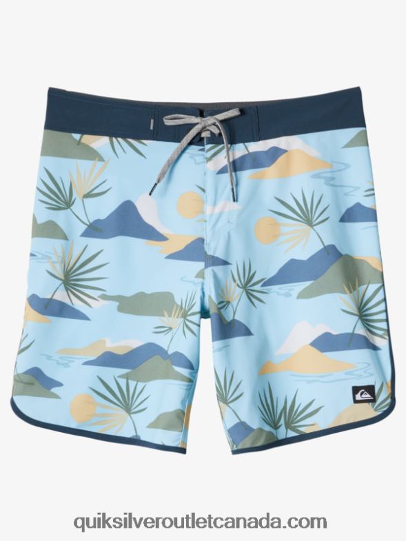 CA Quiksilver Men Surfsilk Scallop 19 Boardshorts sky blue TX4R2218