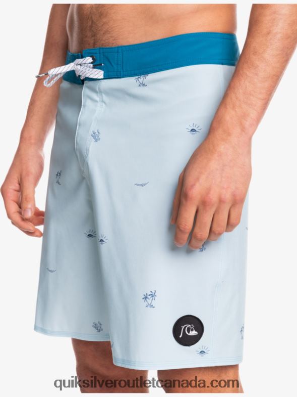 CA Quiksilver Men Surfsilk Spaced Out 19 Boardshorts blue grey TX4R21812