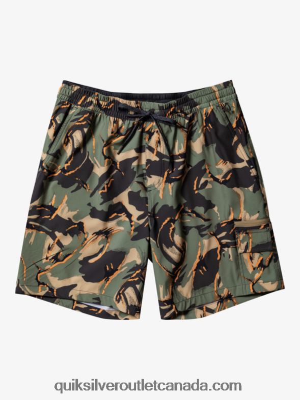 CA Quiksilver Men Taxer Cargo 18 Amphibian Boardshorts camo - plage TX4R2252