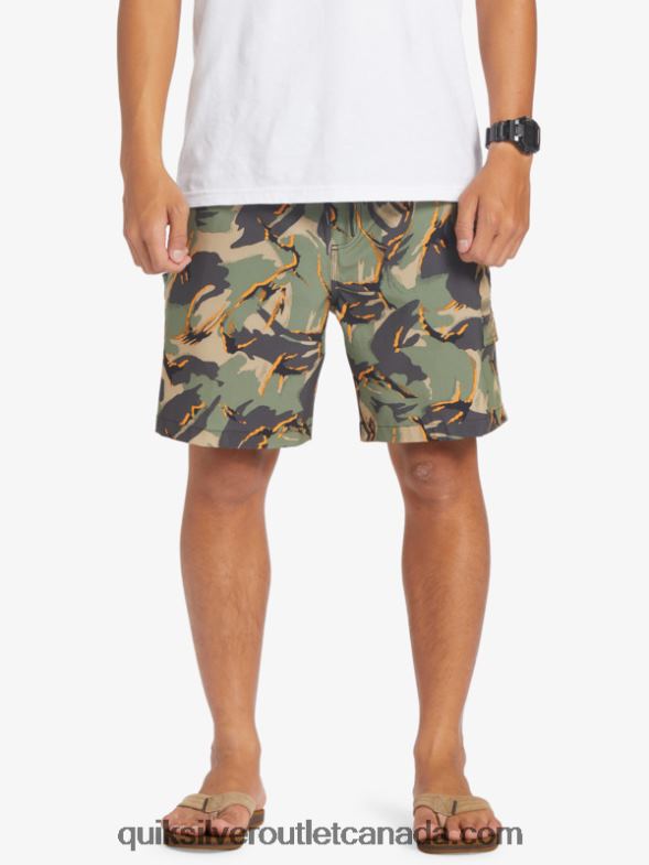 CA Quiksilver Men Taxer Cargo 18 Amphibian Boardshorts camo - plage TX4R2252