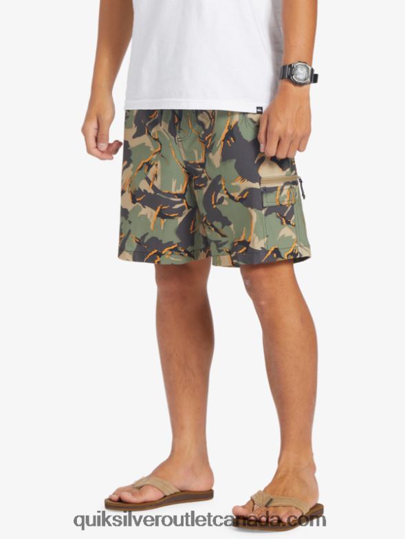 CA Quiksilver Men Taxer Cargo 18 Amphibian Boardshorts camo - plage TX4R2252