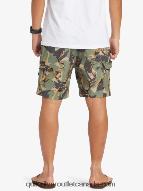 CA Quiksilver Men Taxer Cargo 18 Amphibian Boardshorts camo - plage TX4R2252