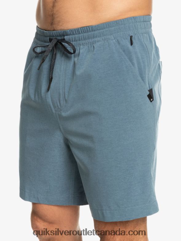 CA Quiksilver Men Taxer Heather 18 Amphibian Boardshorts bering sea TX4R2302
