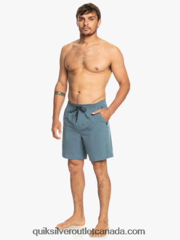 CA Quiksilver Men Taxer Heather 18 Amphibian Boardshorts bering sea TX4R2302