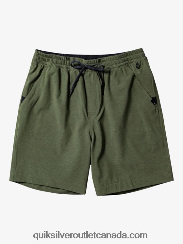 CA Quiksilver Men Taxer Heather 18 Amphibian Boardshorts four leaf clover TX4R2303