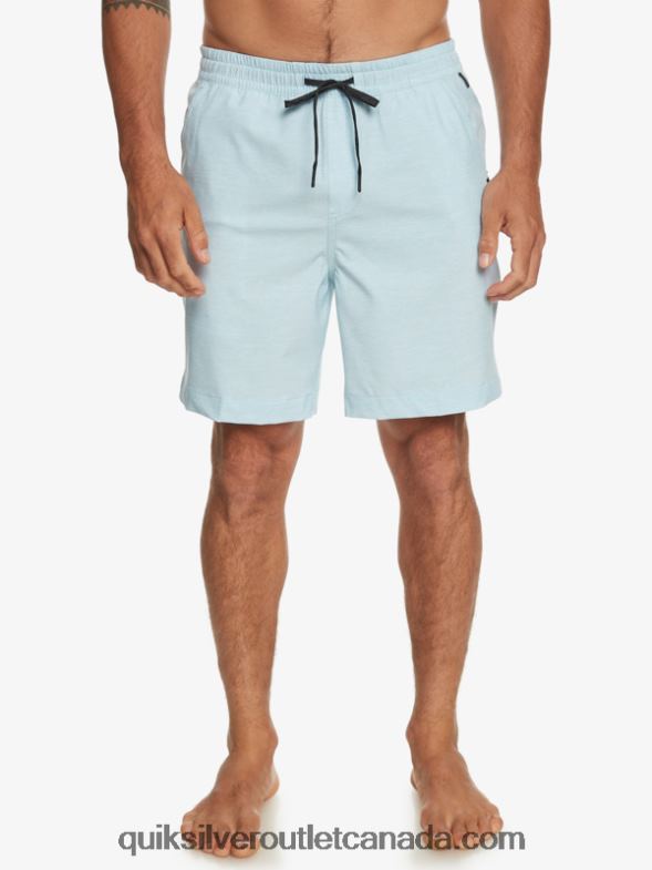 CA Quiksilver Men Taxer Heather 18 Amphibian Boardshorts sky blue heather TX4R2304