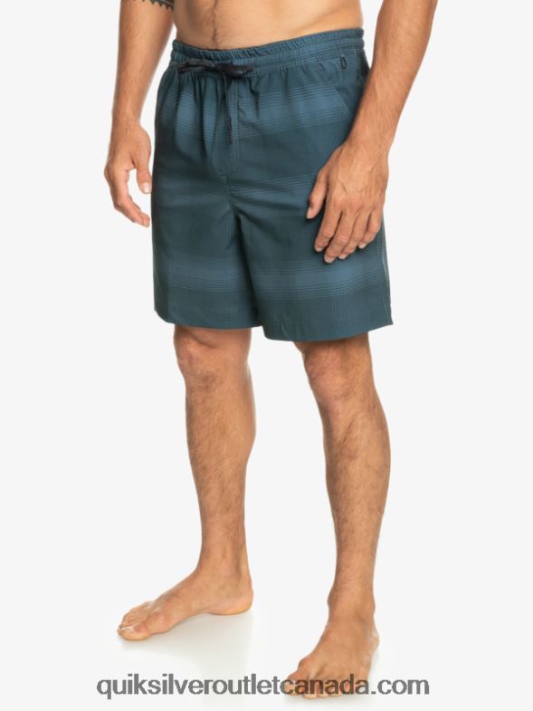CA Quiksilver Men Taxer Print 18 Amphibian Boardshorts bering sea TX4R2103