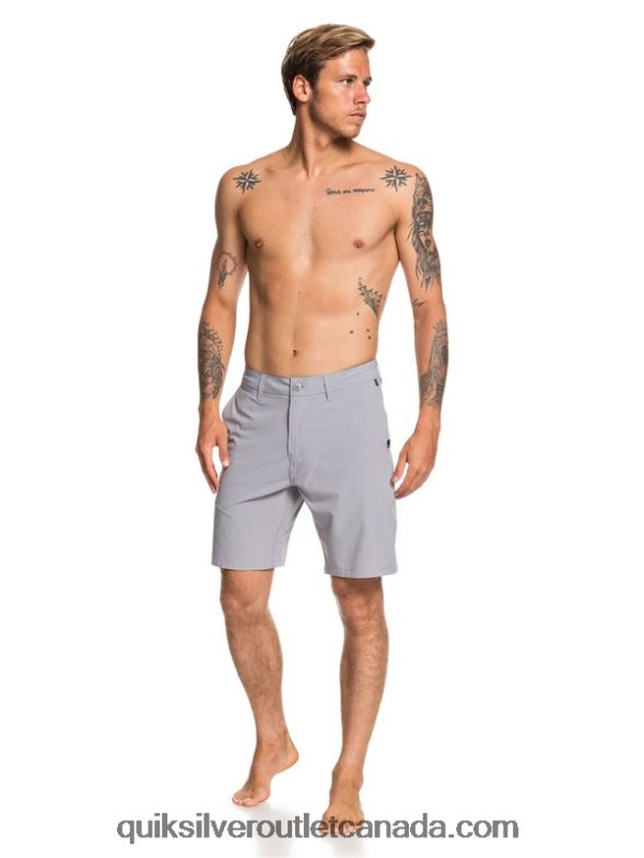 CA Quiksilver Men Union Amphibian 20 Hybrid Shorts sleet TX4R21319
