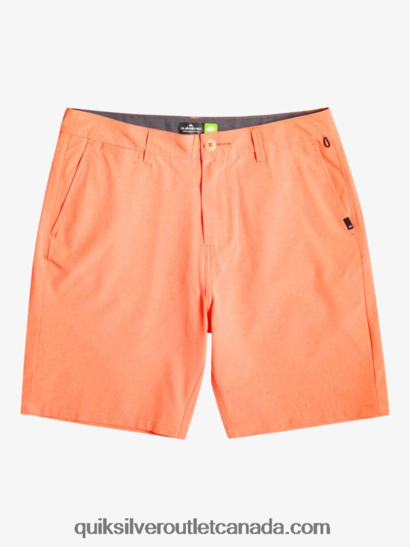 CA Quiksilver Men Union Heather 20 Amphibian Boardshorts fresh salmon TX4R271