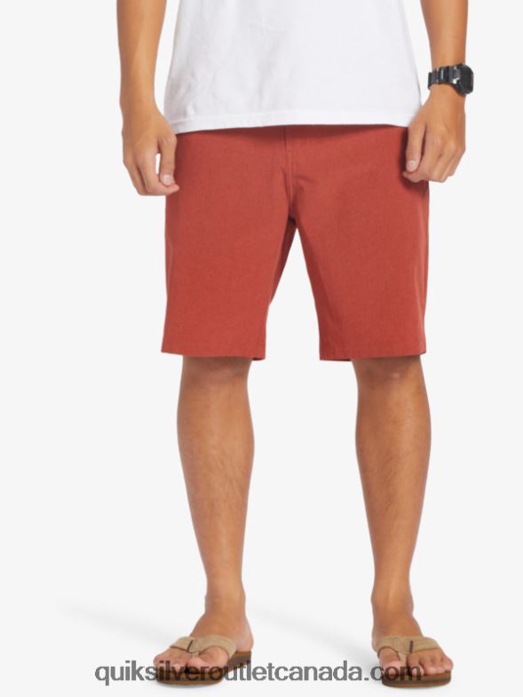 CA Quiksilver Men Union Heather 20 Amphibian Boardshorts red ochre TX4R267