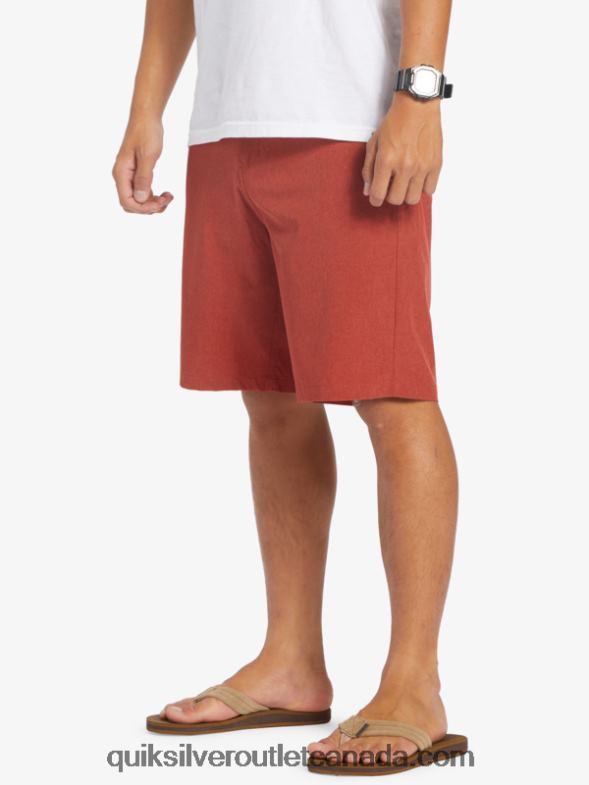 CA Quiksilver Men Union Heather 20 Amphibian Boardshorts red ochre TX4R267