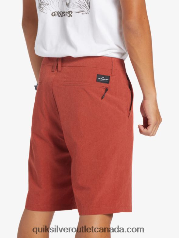 CA Quiksilver Men Union Heather 20 Amphibian Boardshorts red ochre TX4R267